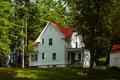 Doubling Point Light Keeper's Building in Wooded Area